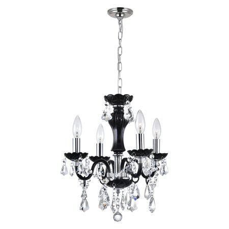 Cwi Lighting 4 Light Up Chandelier With Chrome Finish 8274P14C-4